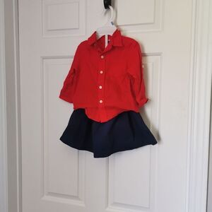Janie & Jack 2 piece girls set size 6-12 m
